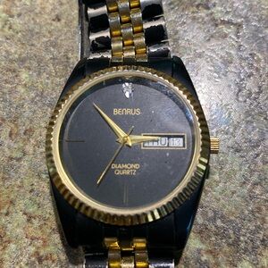 Men’s Benrus Day:Date watch Diamond quartz